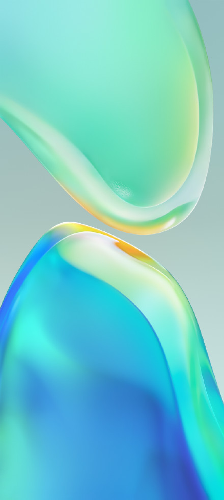 Blue and green gradient abstract shape phone wallpaper