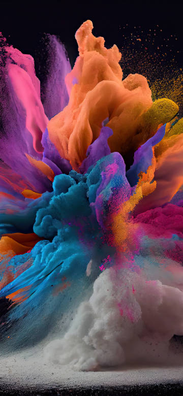 Vibrant Color Powder Explosion 4K Wallpaper
