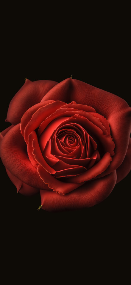Red rose close-up black background phone wallpaper