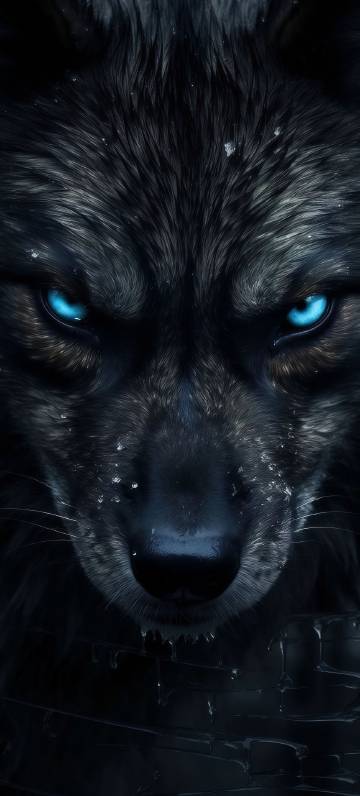 Sharp eyes of the wolf phone wallpaper