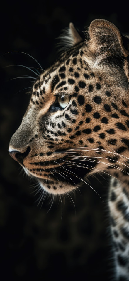 Close-Up Profile Of A Leopard's Face 4K Wallpaper