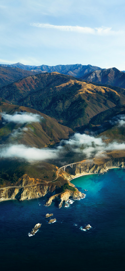 Magnificent views of the stunning Big Sur region phone wallpaper