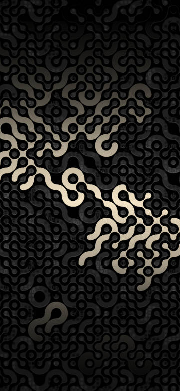 Black and Gold Abstract Chain Pattern Wallpaper