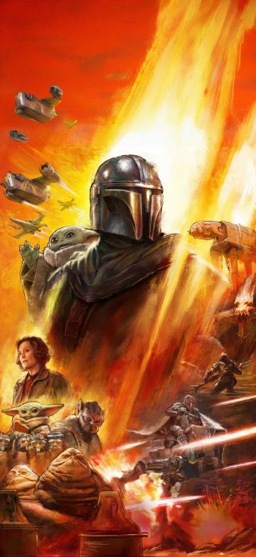 Star Wars The Mandalorian Poster 4K Phone Wallpaper