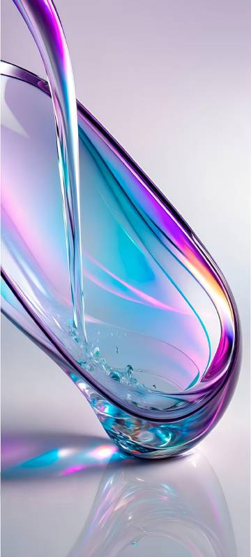 Purple And Teal Liquid Abstract 4K UHD Wallpaper