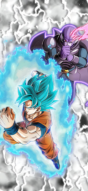 Hit and Goku Battle Scene Dragon Ball Super 4K Wallpaper