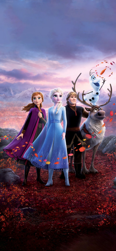 Frozen phone wallpaper:autumn gathering