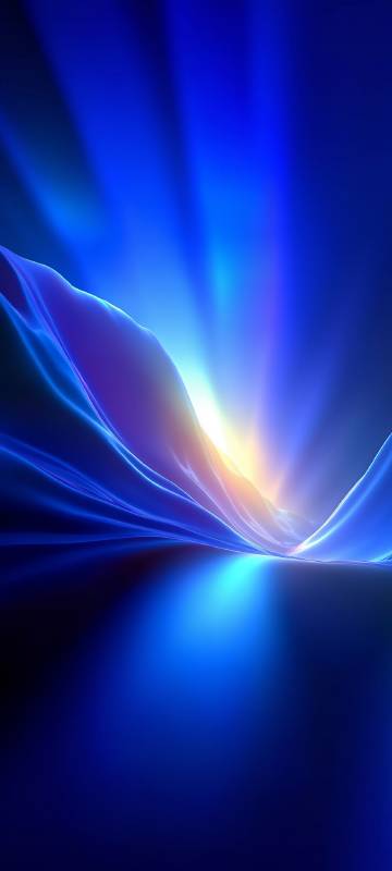 A Bright Light in Blue Abstract Waves 4K Phone Wallpaper
