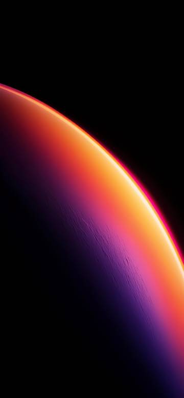 Planet Arc with Orange Gradient Wallpaper