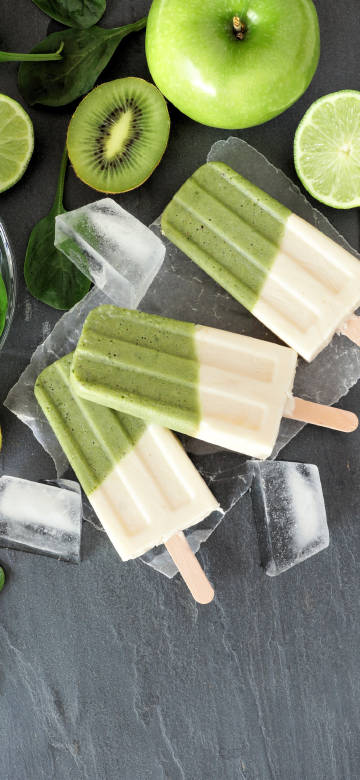 Fresh fruit kiwi flavored popsicles phone wallpaper