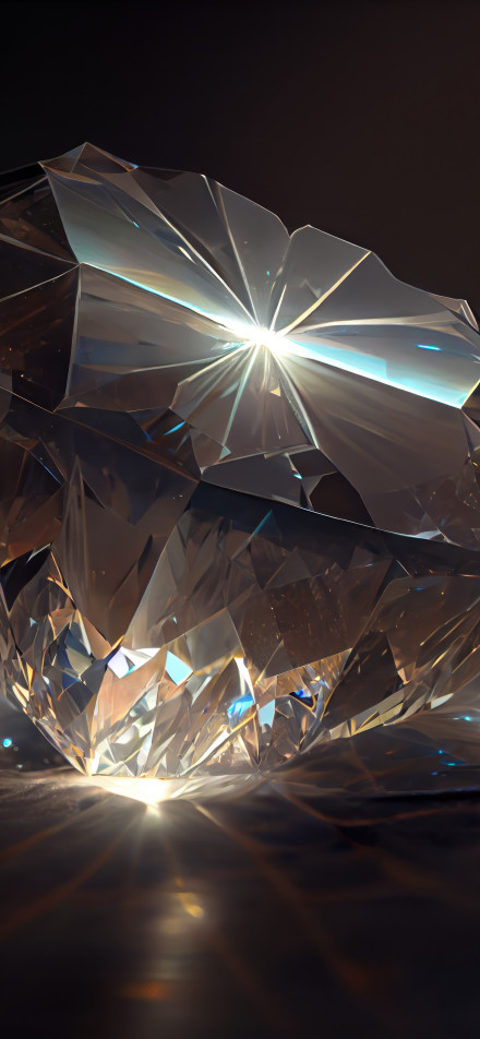 Shining Giant Cut Diamond 4K Wallpaper