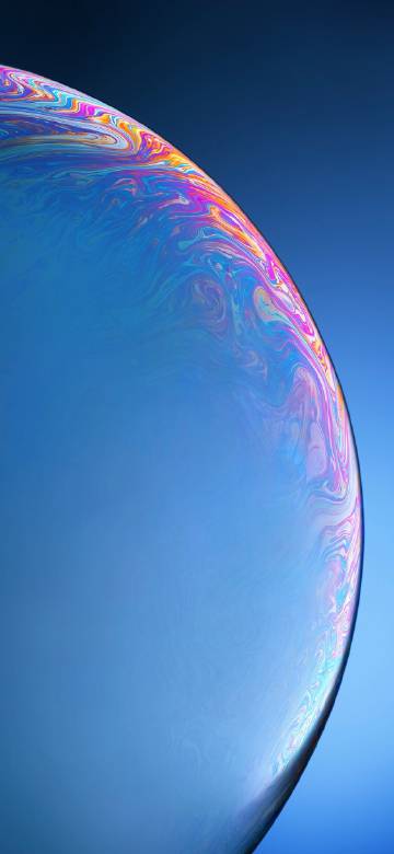 iPhone XR Blue Bubble Wallpaper