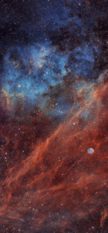 Stunning North American Nebula Cygnus phone wallpaper