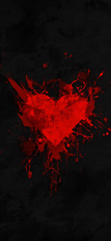 Bloody Red Heart Minimalist Wallpaper Bloody Red Heart Minimalist Wallpaper