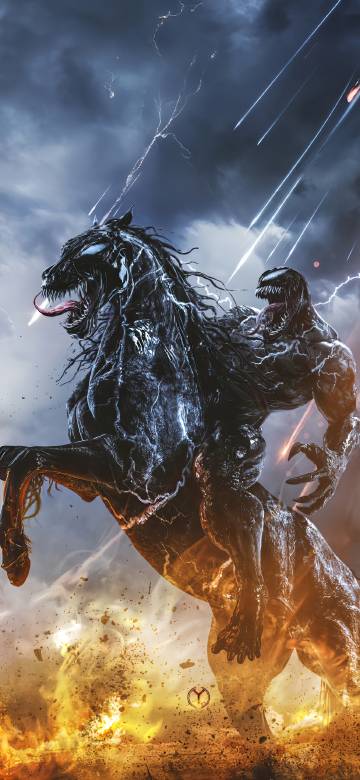 Dark Venom War Horse Wallpaper