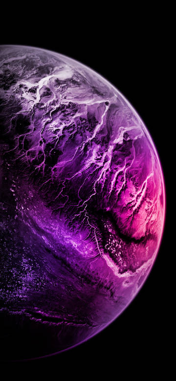 Sci-fi style gorgeous planet phone wallpaper