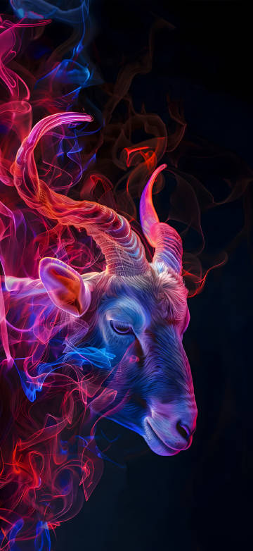 Fantasy Mist Sheep 4K Phone Wallpaper