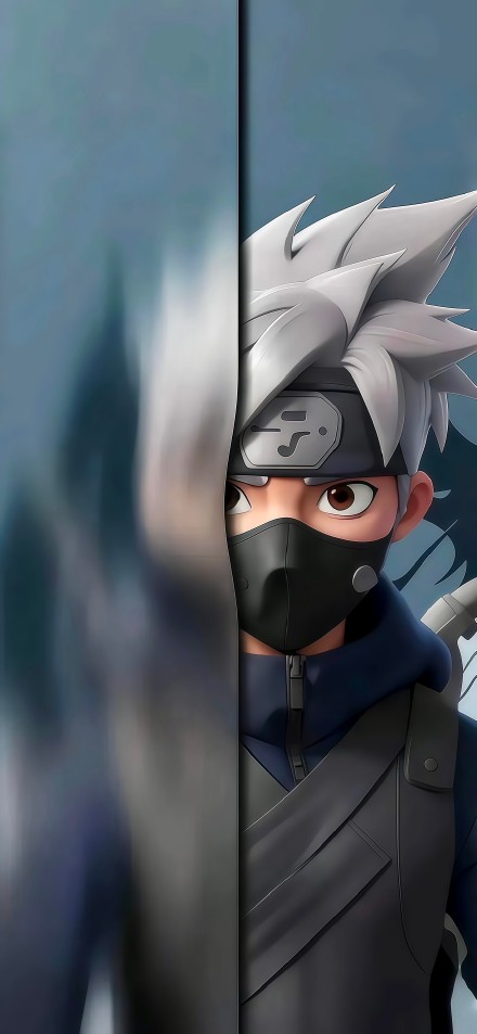 Naruto anime wallpaper: gray hair of the flag wood Kakashi