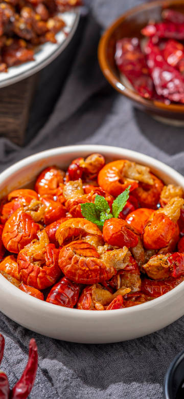 Tempting spicy crayfish
