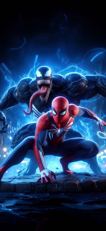Spider-Man vs Venom Battle Wallpaper