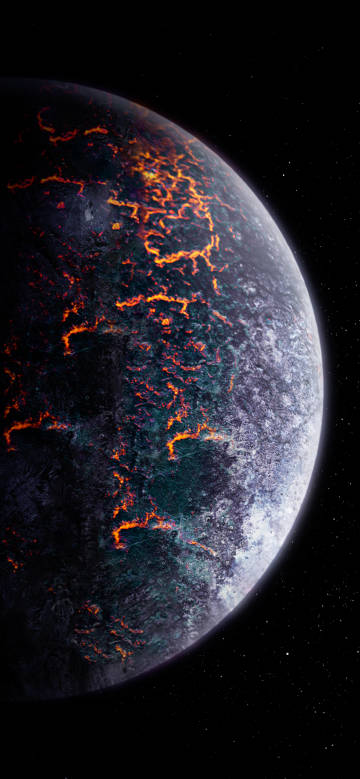 Cosmic wonder of the Lava planet phone wallpaper