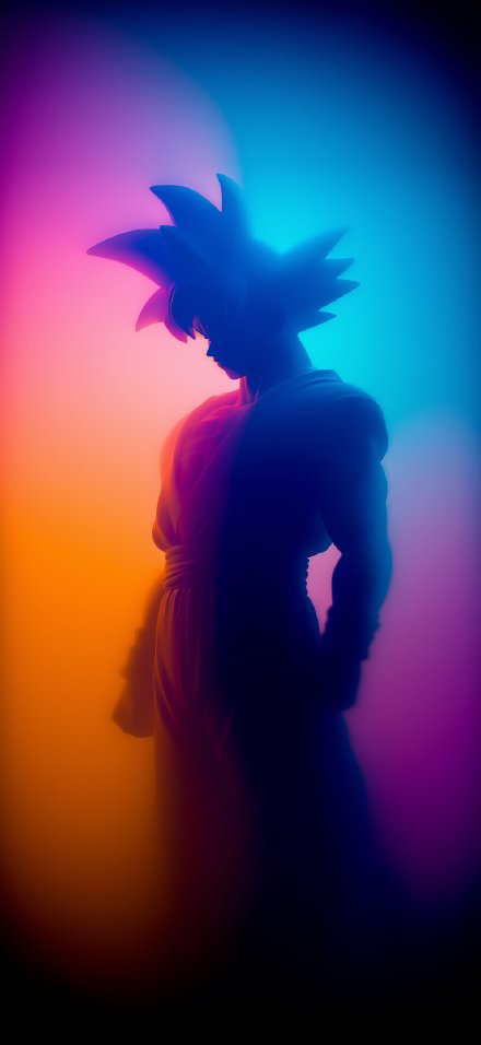 Dragon Ball Goku in Colorful Light Aura HD Wallpaper