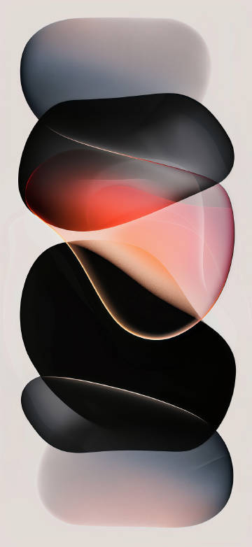 Black and red interwoven abstract pattern phone wallpaper