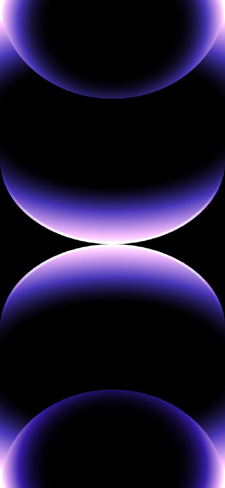 Purple gradient abstract rings on black background phone wallpaper
