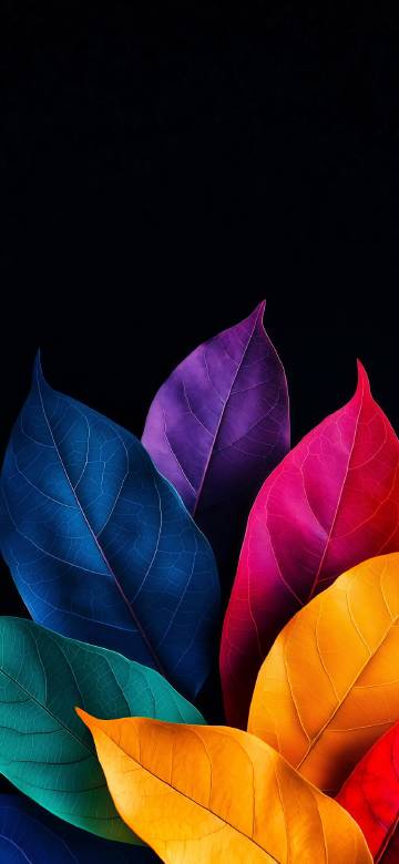 Dreamy Colorful Leaves Art Wallpaper