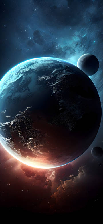 Earth From Space Sci-Fi Wallpaper