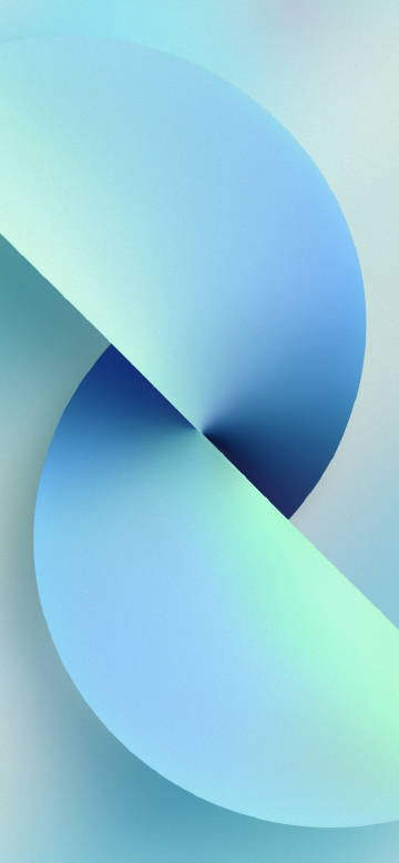 iPhone 13 ​​​Cyan and Blue Abstract Curve Wallpaper