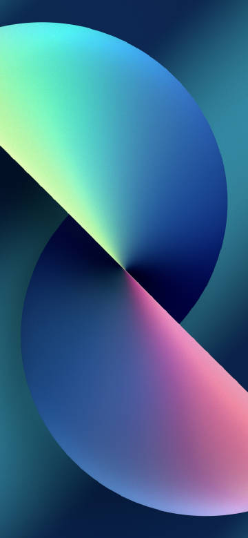 iPhone 13 Blue and Pink Abstract Curves Wallpaper
